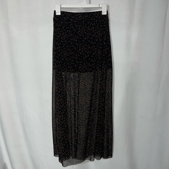 Free People Dresses & Skirts - Free People Midi Mesh Double Layer Skirt